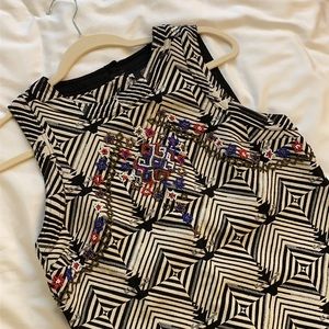 Free People Geometric beaded shift dress